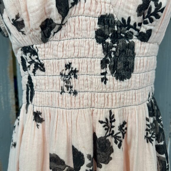 Free People Cream and Black Floral Midi Dress - Picture 8 of 16
